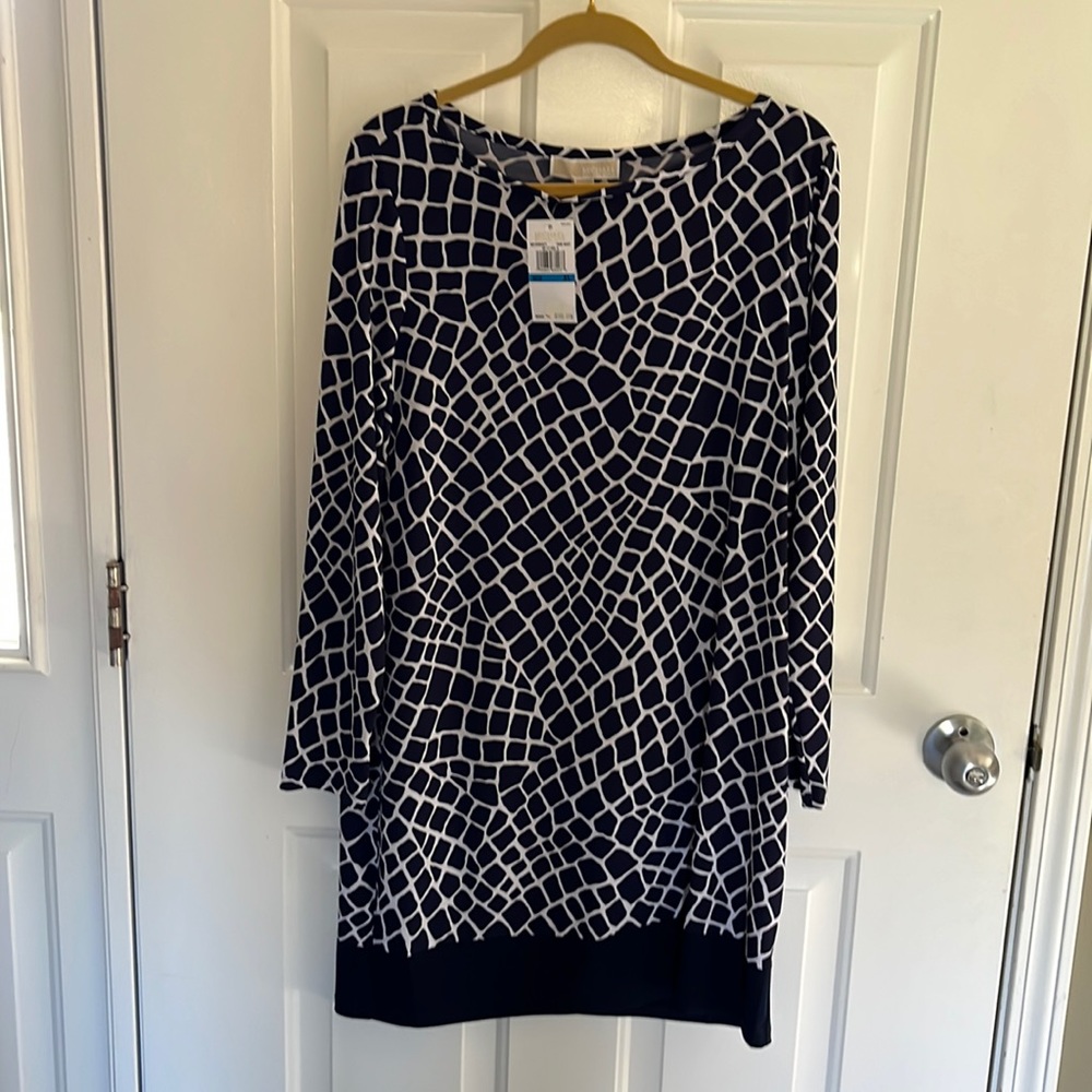 Casual true navy loose dress